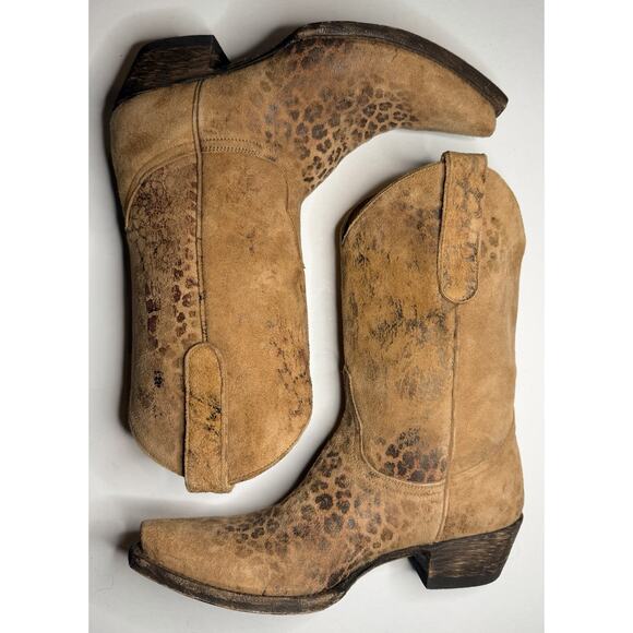 Old Gringo Women's 7B Leopardito Boots Snip Toe Suede Leather Cowgirl Western - Picture 4 of 8